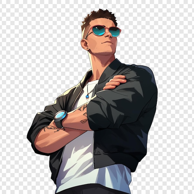 PSD cool guy in sunglasses