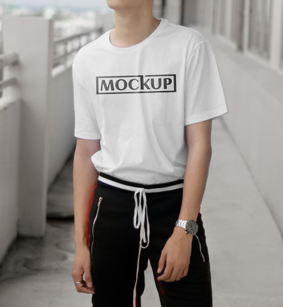 Cool model mockup with shirt