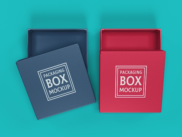 Cool packaging box mockup design