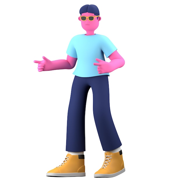 Cool Pose Creative Boy Activity