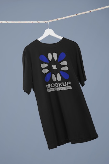 Cool tshirt on hanger mockup