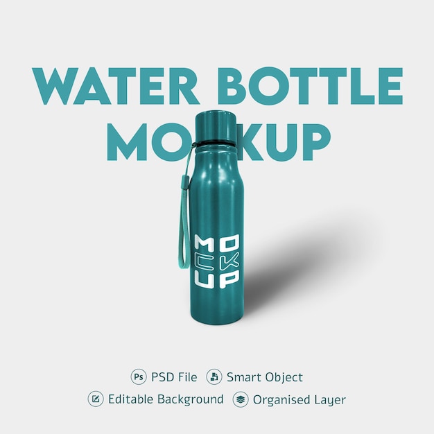 PSD cool water bottle mockup