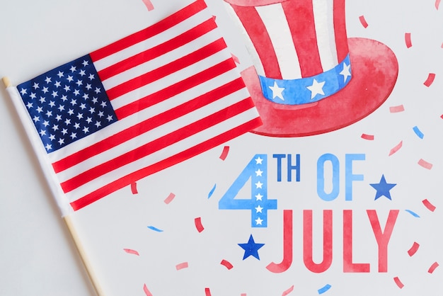 PSD copyspace mockup for usa independence day