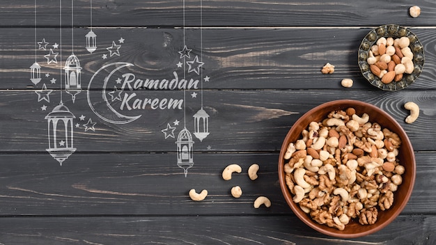 Copyspace mockup with ramadan concept