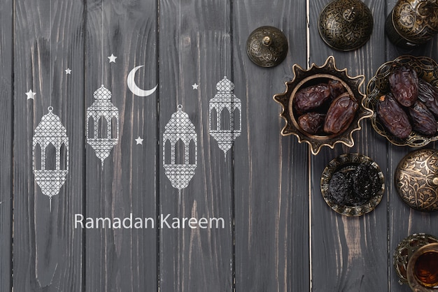 PSD copyspace mockup with ramadan concept