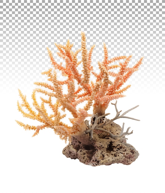 Coral Reef Isolated on Clear Background