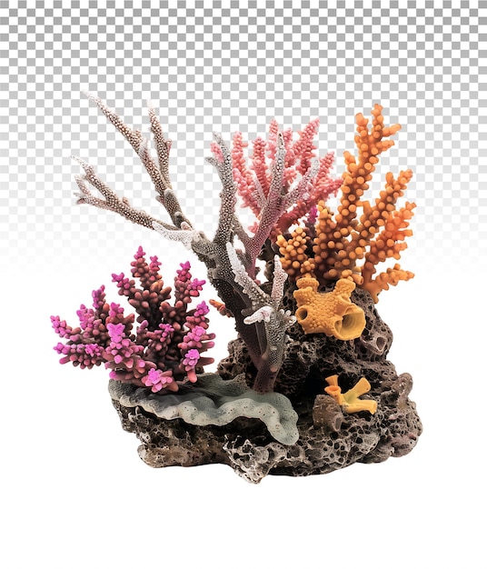 Coral Reef Isolated on Clear Cutout