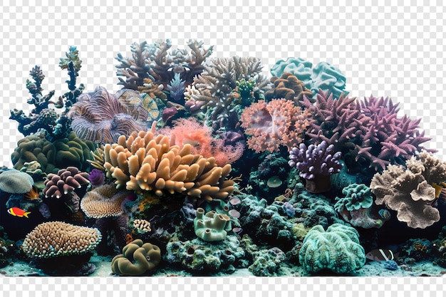 PSD coral reef in the sea isolated on transparent background