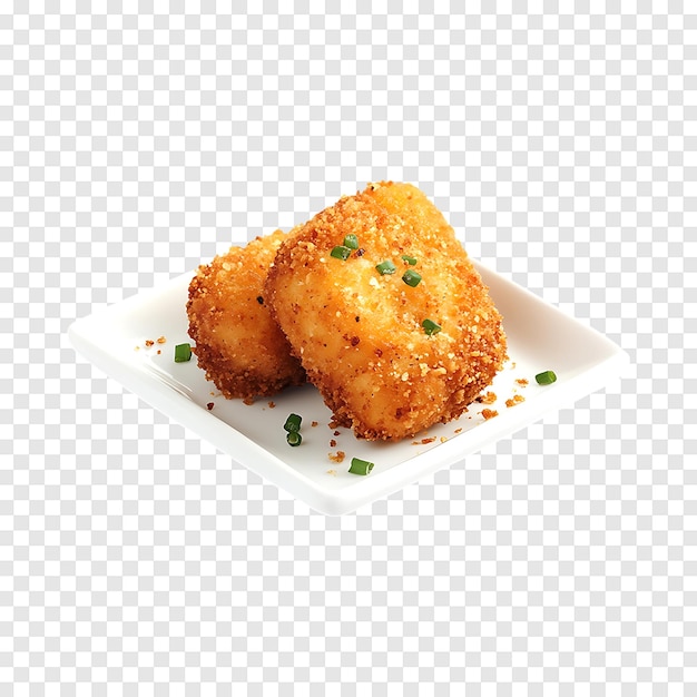 PSD cordon bleu in bread crumbs isolated on a transparent background