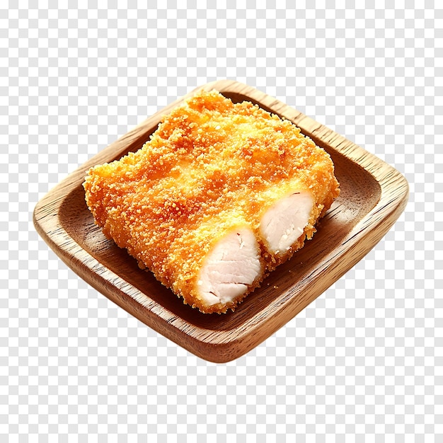 Cordon Bleu in bread crumbs isolated on a transparent background