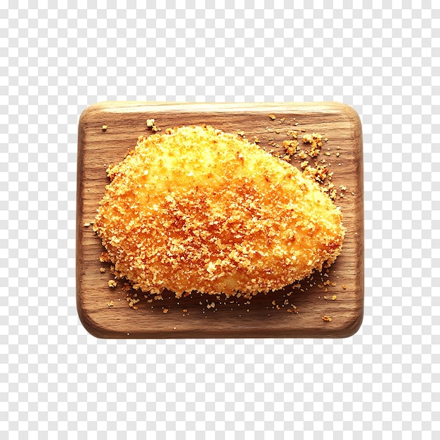 Cordon Bleu in bread crumbs isolated on a transparent background