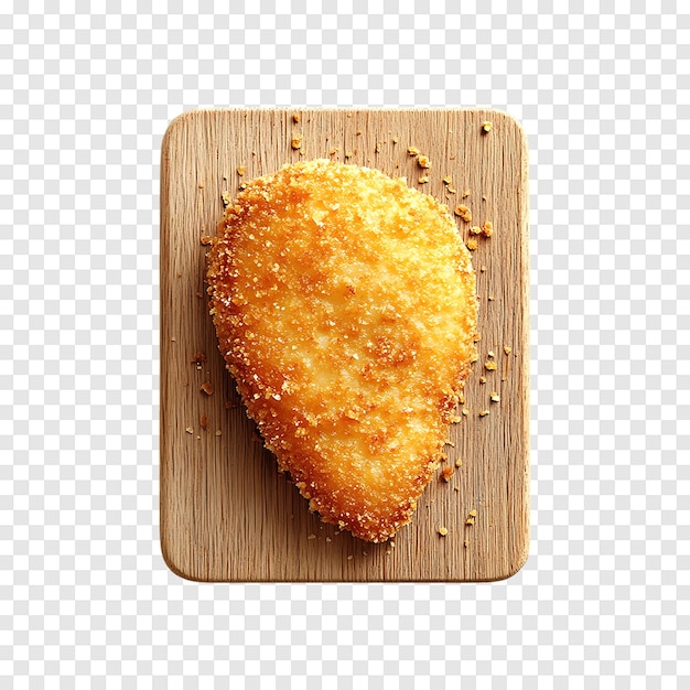 Cordon Bleu in bread crumbs isolated on a transparent background