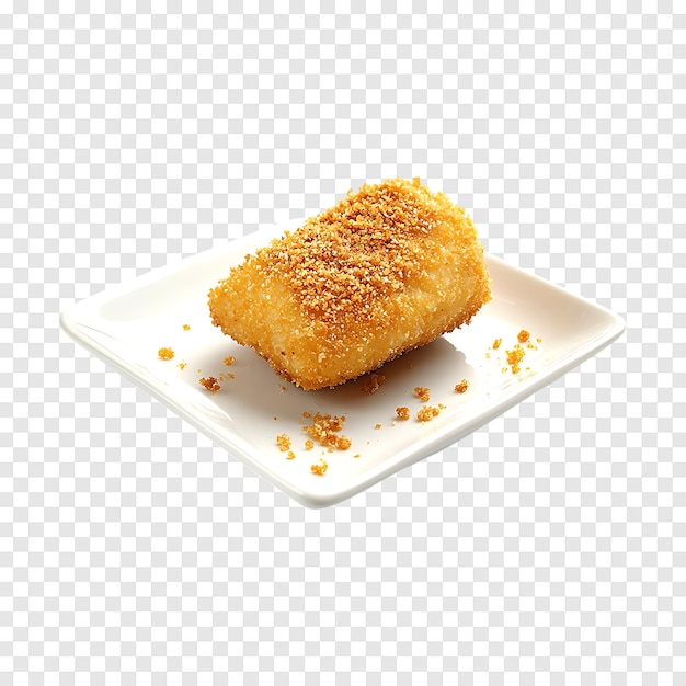 Cordon Bleu in bread crumbs isolated on a transparent background