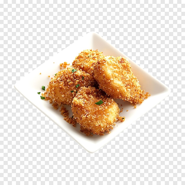 Cordon Bleu in bread crumbs isolated on a transparent background