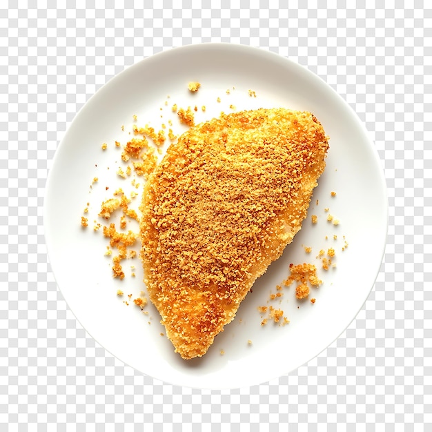 PSD cordon bleu in bread crumbs isolated on a transparent background