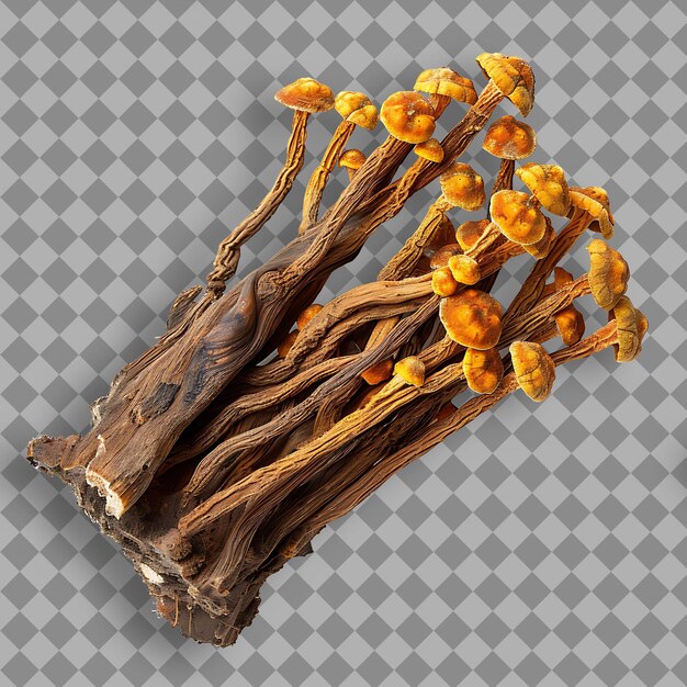 Cordyceps Mushrooms Herb Type Cordyceps Sinensis Form of Her Isolated Object on Clean Background