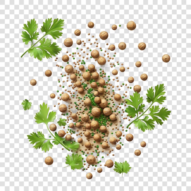 PSD coriander spices realistic isolated on transparent background