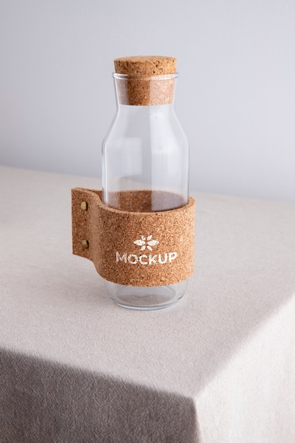 Cork home accessories mockup design