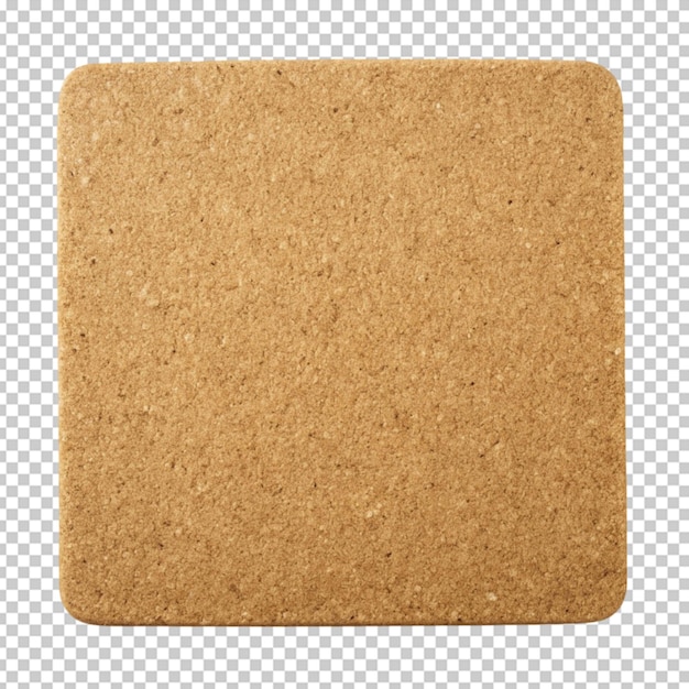 PSD cork mat on transparent background