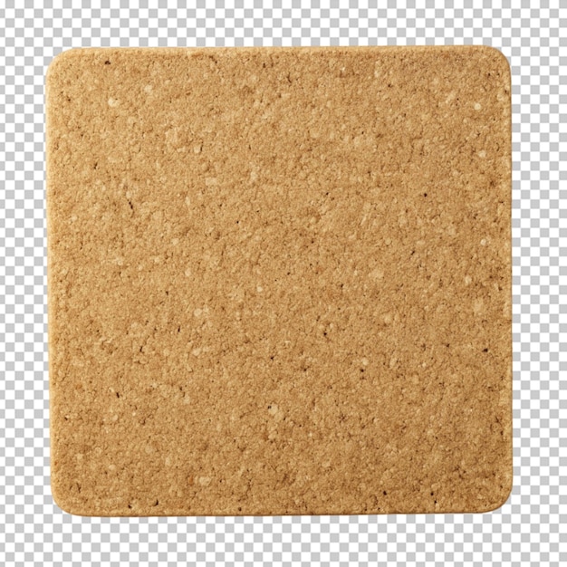 PSD cork mat on transparent background