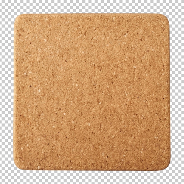 PSD cork mat on transparent background