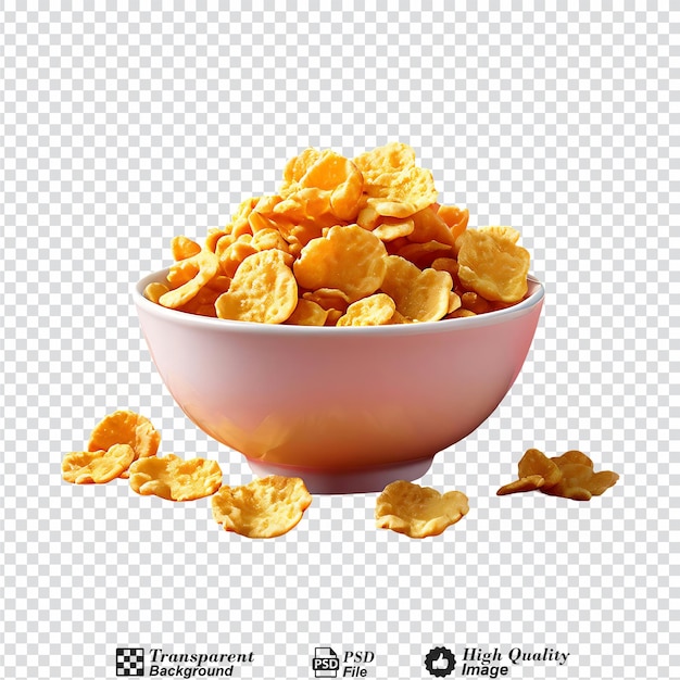 corn flakes isolated on transparent background