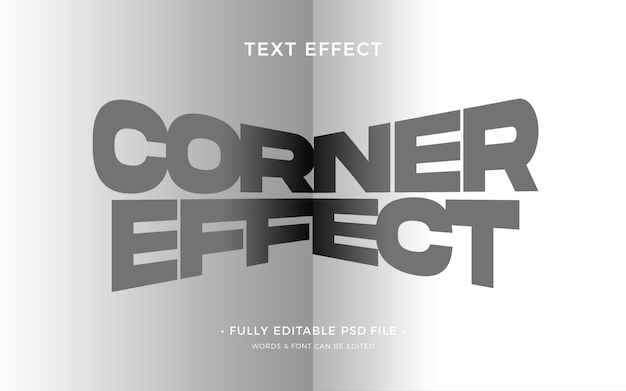 Corner text effect