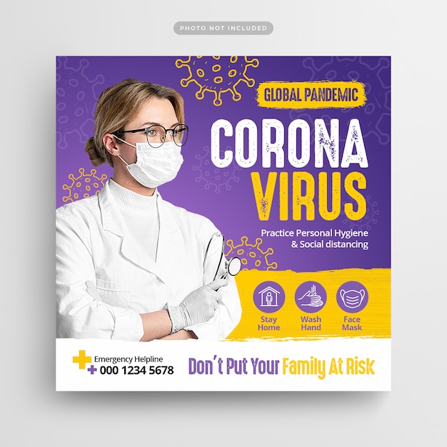 Corona Virus Prevention Social Media Post