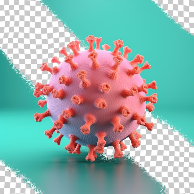 Coronavirus bacteria isolated on transparent background