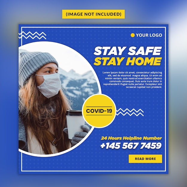 Coronavirus or Covid-19 Social Media Post Template 