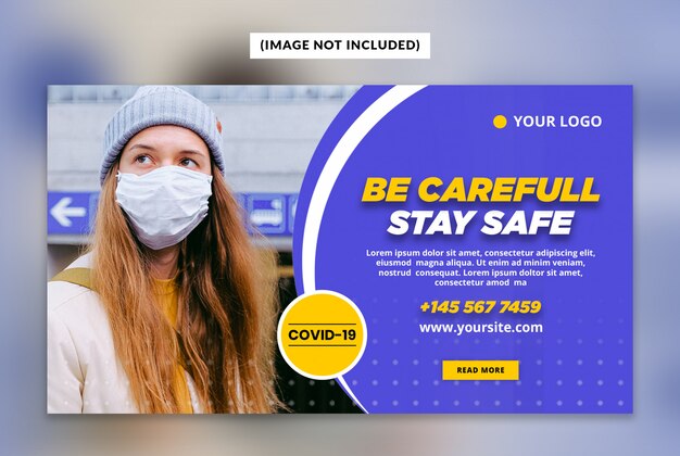 Coronavirus or Covid-19 Web Banner Template