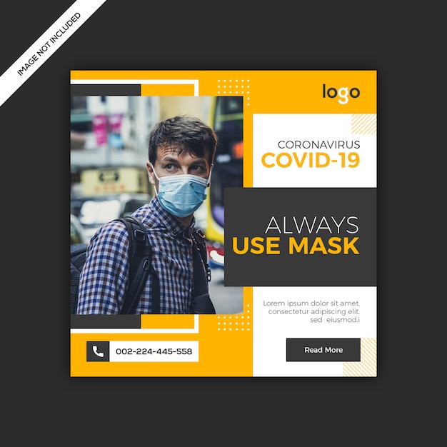 coronavirus social media post template