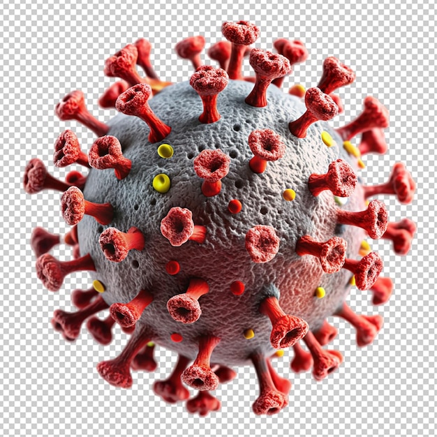 PSD coronavirus on transparent background