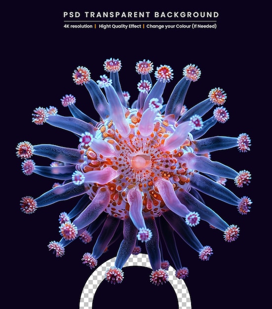 PSD coronavirus virus particle and micro environment elements on the subject of viral infection