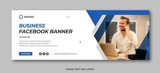 Corporate business agency social media web banner facebook cover flyer design template