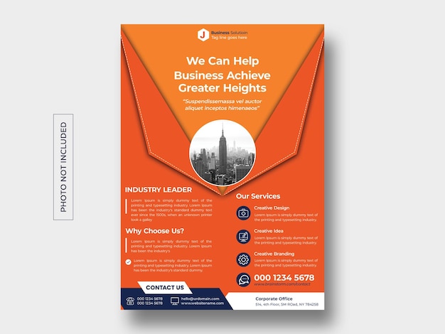 Corporate business flyer template design