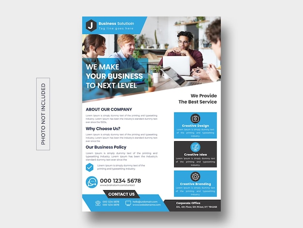 Corporate business flyer template design