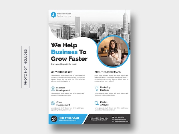 Corporate business flyer template design