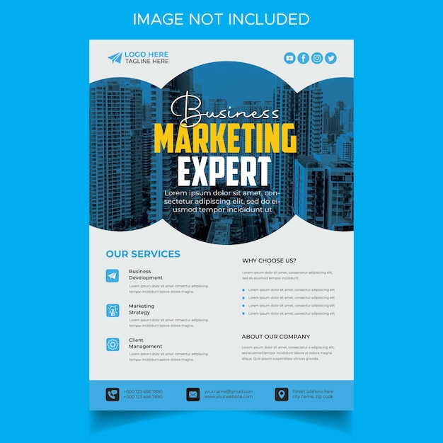 PSD corporate business flyer template design