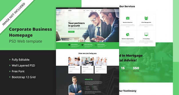 Corporate Business Home Page Template