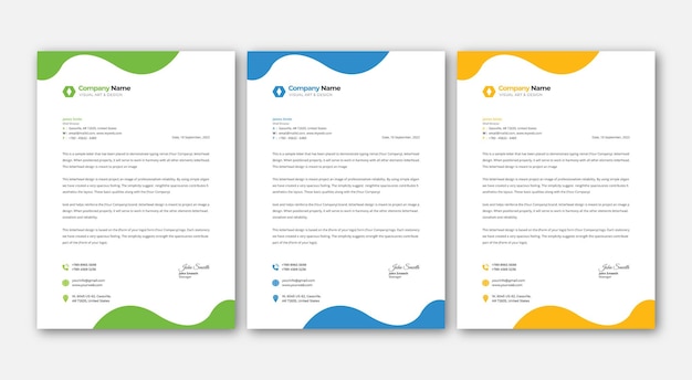 Corporate business letterhead template PSD