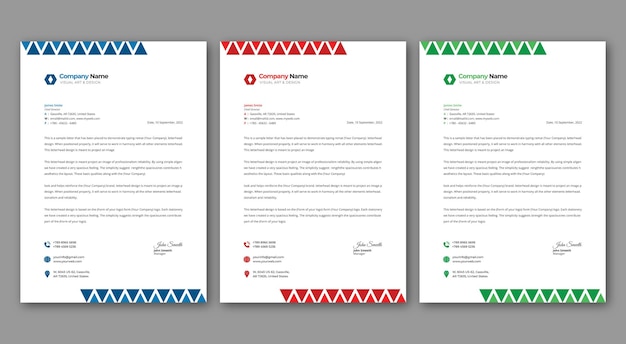 Corporate business letterhead template PSD