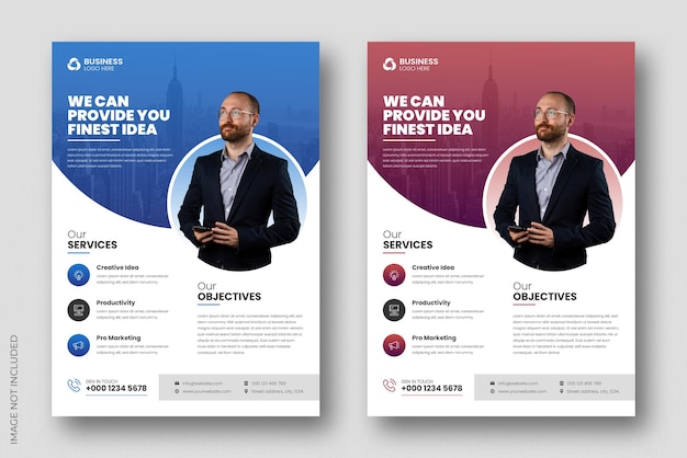 Corporate business multipurpose flyer design and brochure cover page template