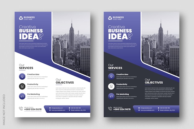 Corporate business multipurpose flyer design and brochure cover page template