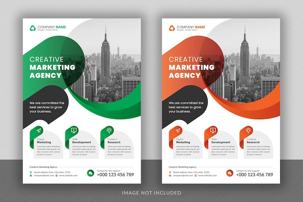 Corporate business multipurpose flyer design and brochure cover page template