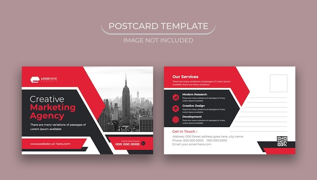 Corporate business postcard template