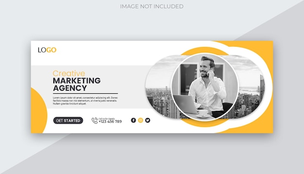 Corporate business social media facebook cover and web banner template