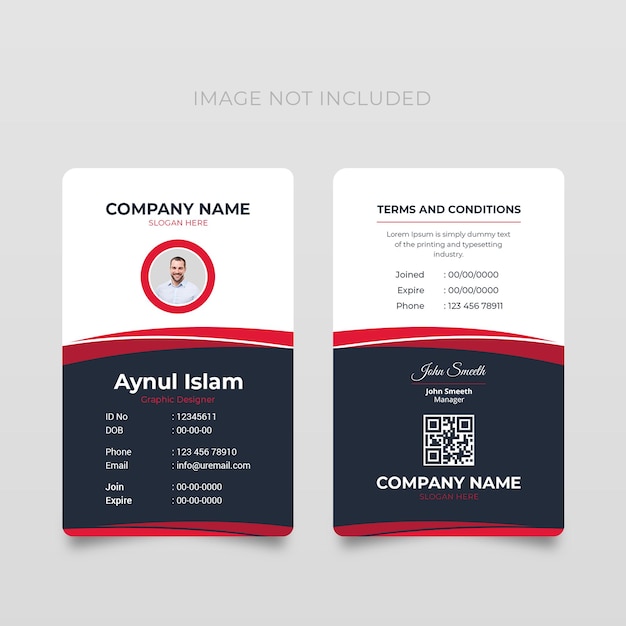 corporate company id card template design creative and unique