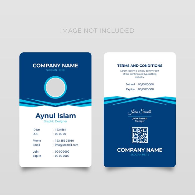 PSD corporate company id card template design creative and unique