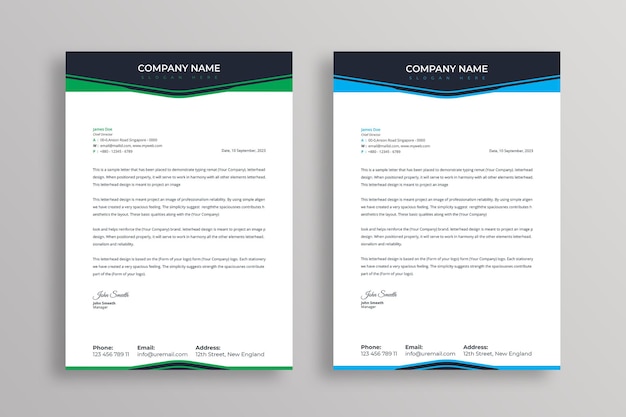 PSD corporate company letterhead design